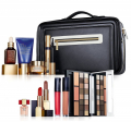 набор в чемодане Estee Lauder blockbuster black leather nude make up travel case